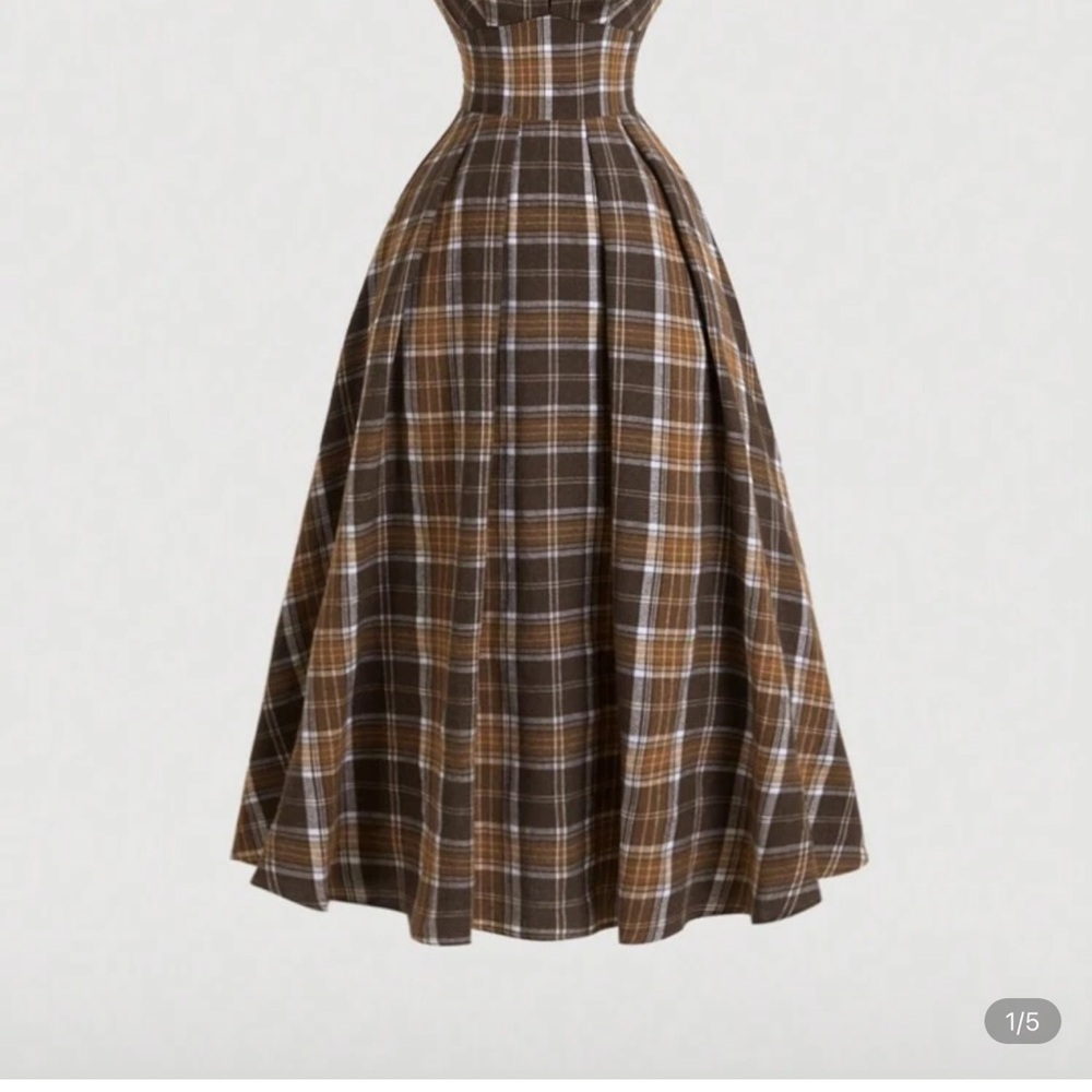 Plaid Brown Women's Skirt